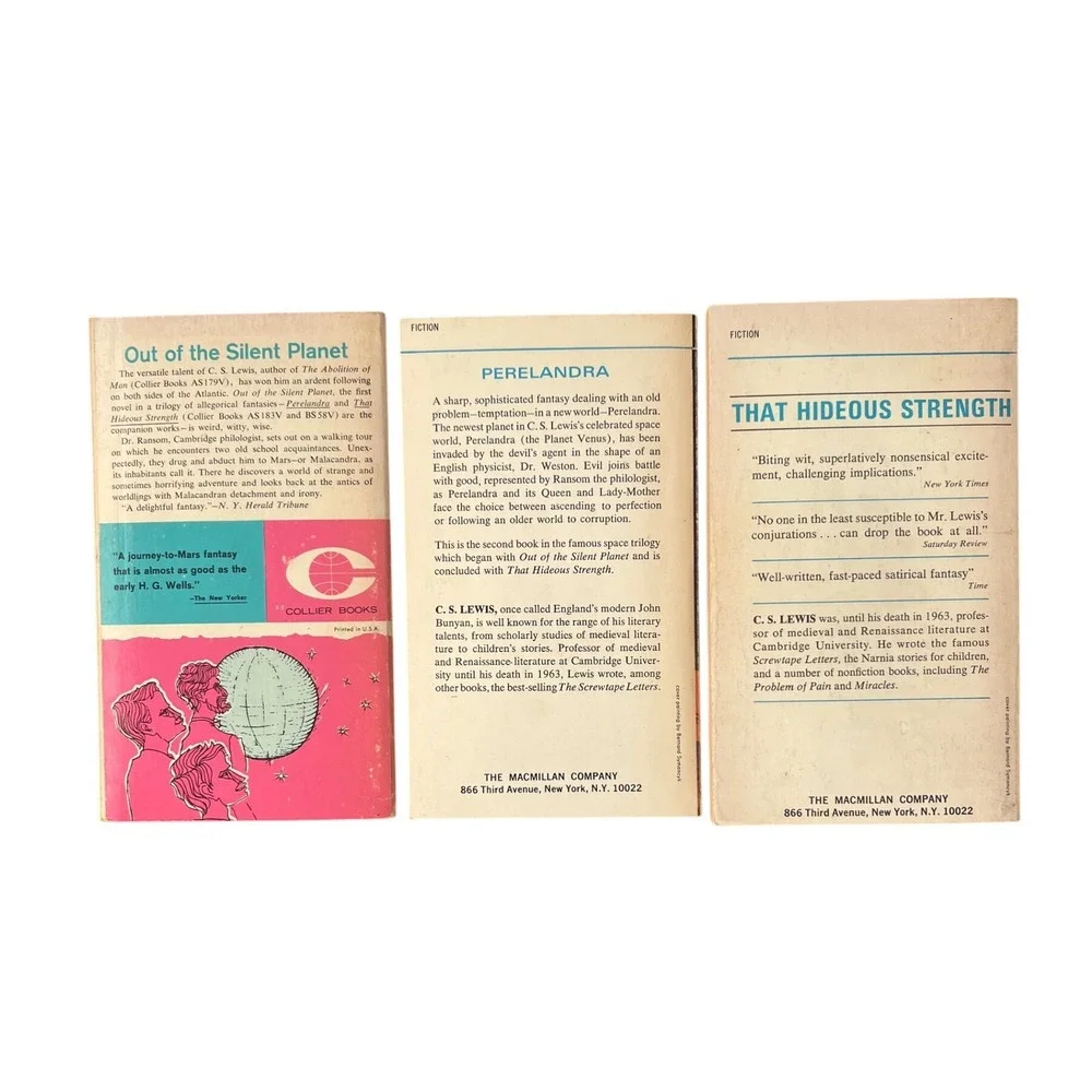 C.S. Lewis Space Trilogy Vintage Paperback Set Out of the Silent Planet 3 Books